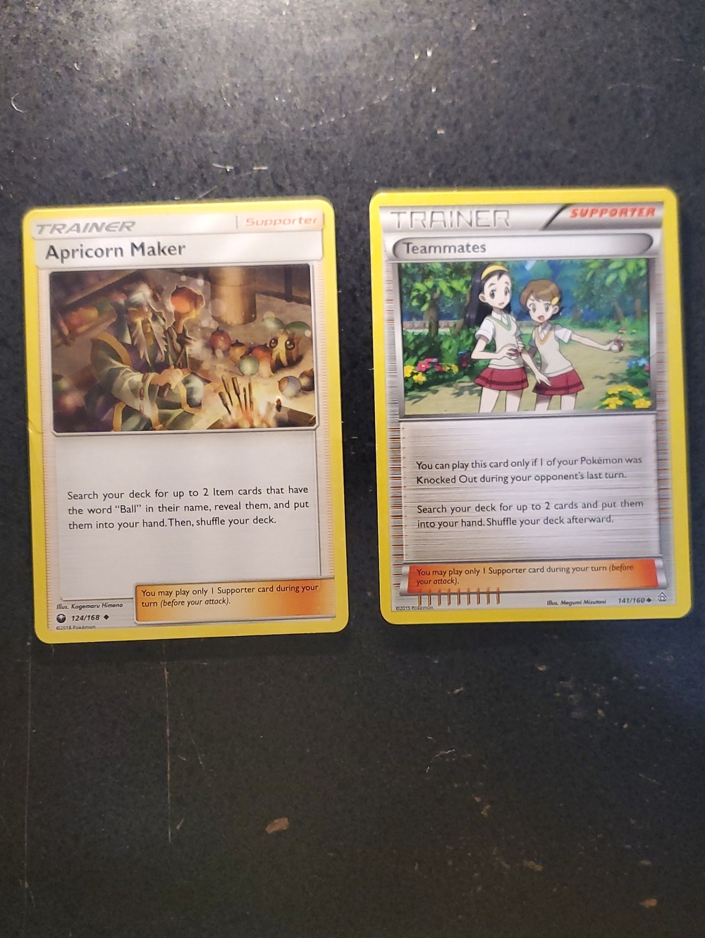 Pokemon Trainer Cards - Yellow Border